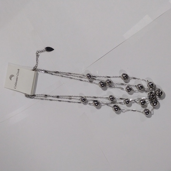 Coldwater Creek Multi-Strand Necklace – Silver Elegant Layered Beads Jewelry 18" - Picture 5 of 12